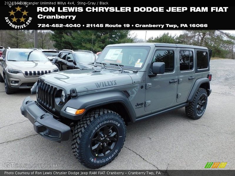 Sting-Gray / Black 2021 Jeep Wrangler Unlimited Willys 4x4