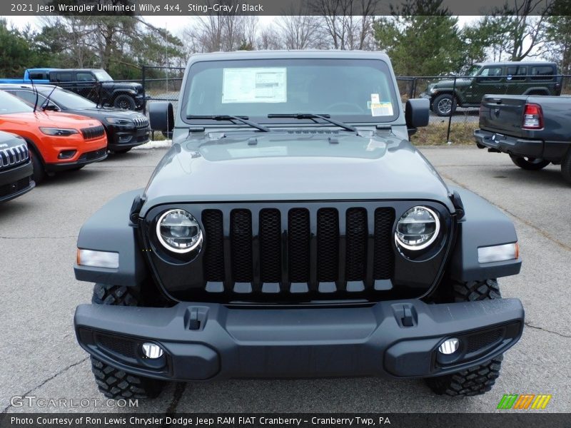 Sting-Gray / Black 2021 Jeep Wrangler Unlimited Willys 4x4