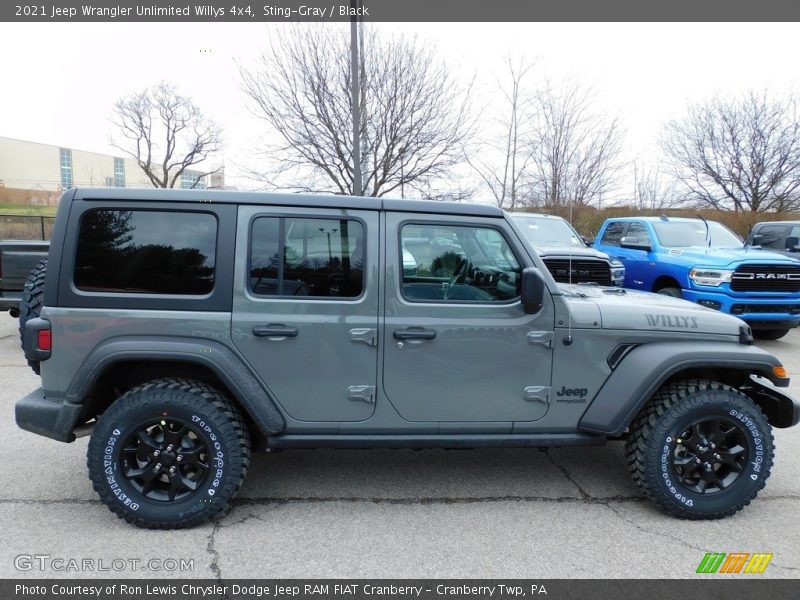 Sting-Gray / Black 2021 Jeep Wrangler Unlimited Willys 4x4
