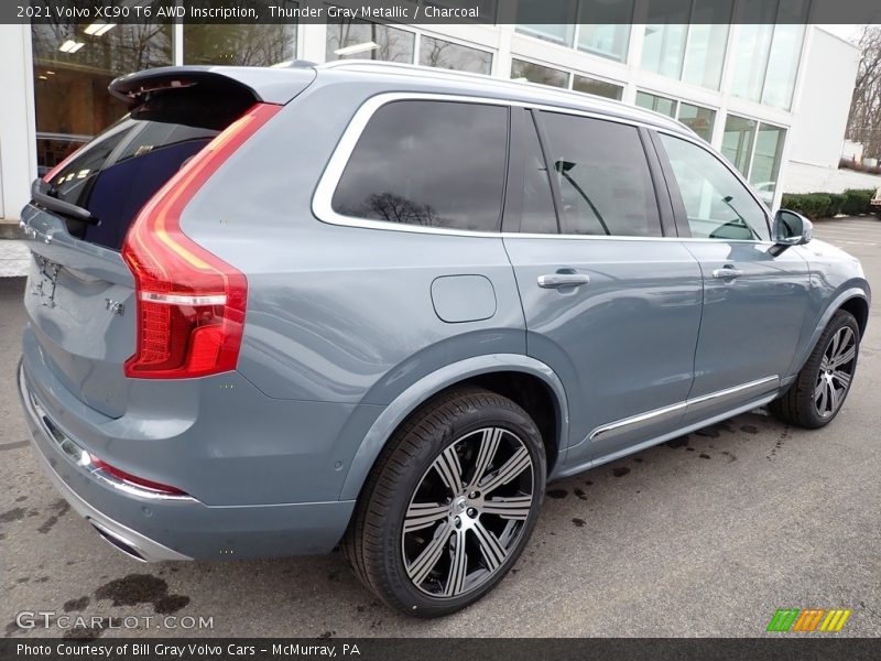 Thunder Gray Metallic / Charcoal 2021 Volvo XC90 T6 AWD Inscription