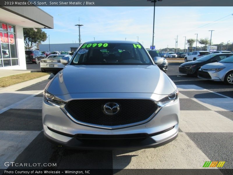 Sonic Silver Metallic / Black 2019 Mazda CX-5 Sport