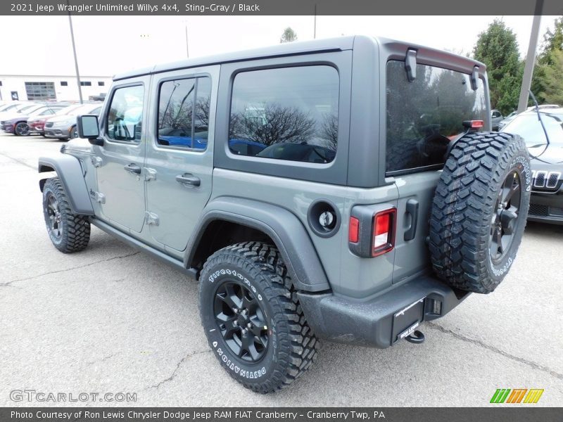 Sting-Gray / Black 2021 Jeep Wrangler Unlimited Willys 4x4