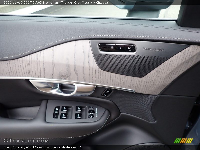Thunder Gray Metallic / Charcoal 2021 Volvo XC90 T6 AWD Inscription