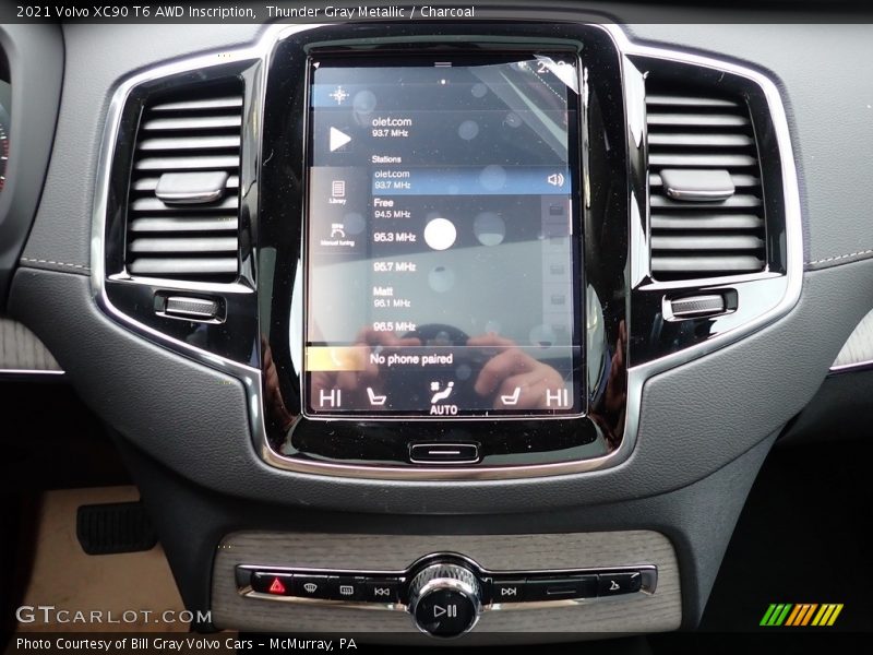 Thunder Gray Metallic / Charcoal 2021 Volvo XC90 T6 AWD Inscription