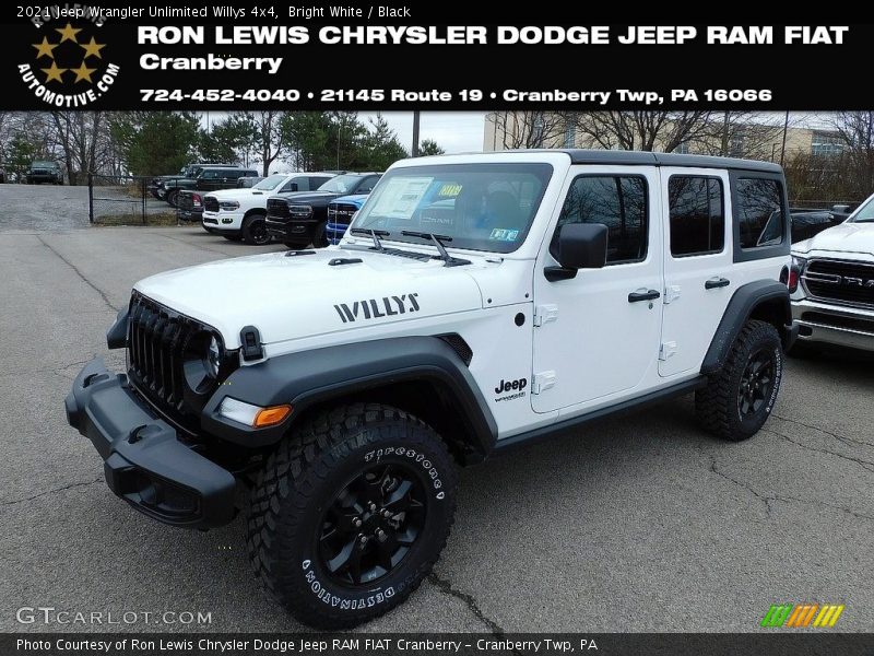 Bright White / Black 2021 Jeep Wrangler Unlimited Willys 4x4