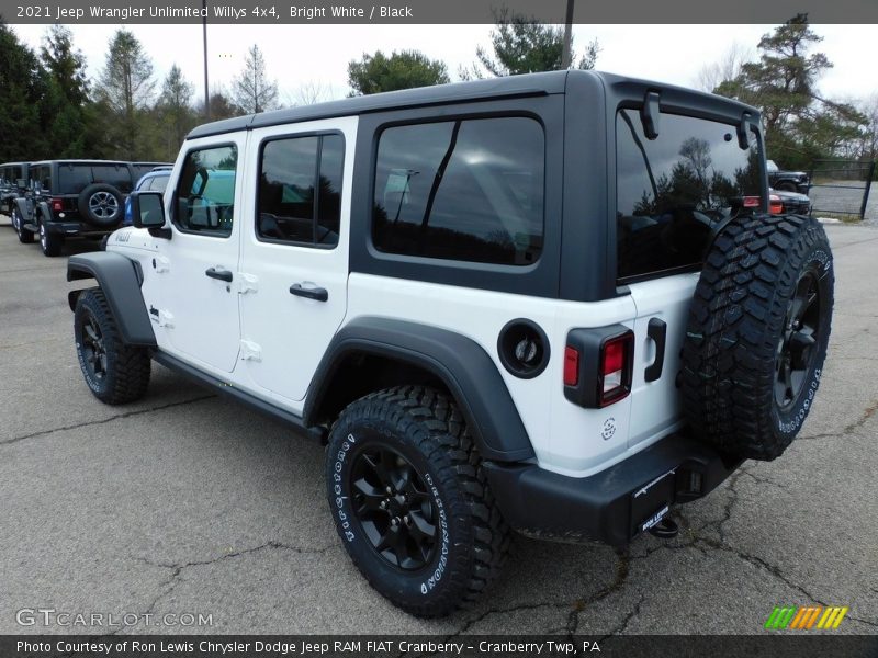 Bright White / Black 2021 Jeep Wrangler Unlimited Willys 4x4