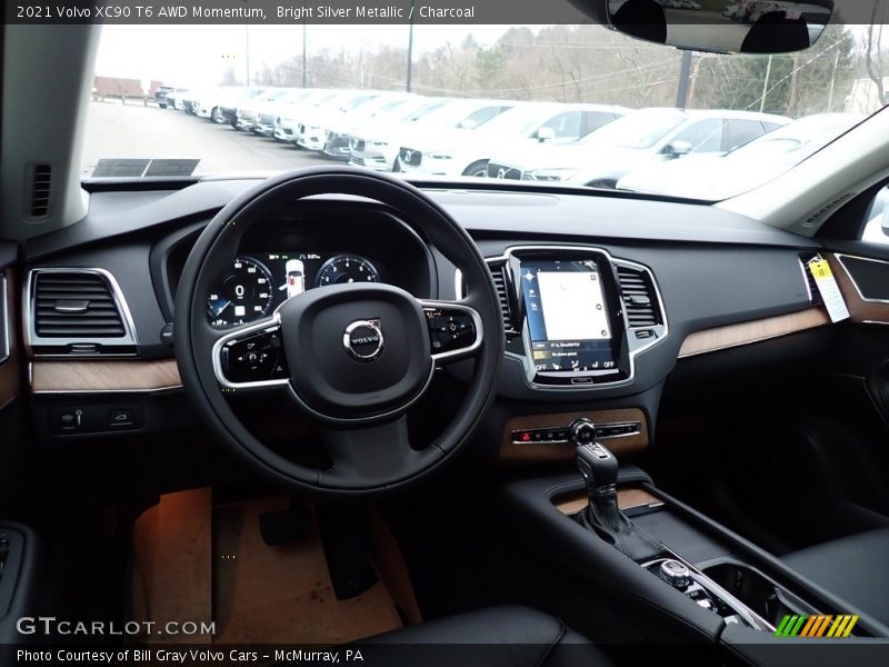 Bright Silver Metallic / Charcoal 2021 Volvo XC90 T6 AWD Momentum