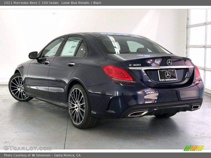 Lunar Blue Metallic / Black 2021 Mercedes-Benz C 300 Sedan