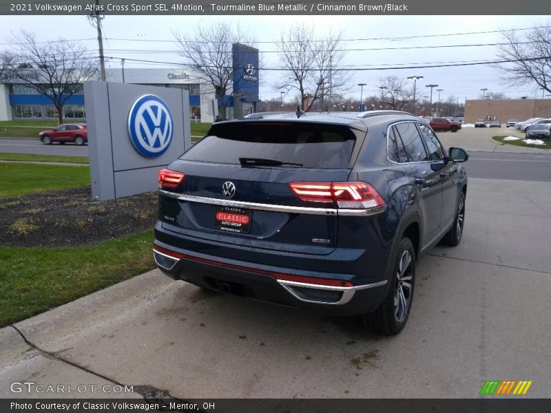 Tourmaline Blue Metallic / Cinnamon Brown/Black 2021 Volkswagen Atlas Cross Sport SEL 4Motion