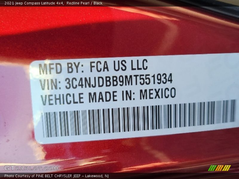 Redline Pearl / Black 2021 Jeep Compass Latitude 4x4