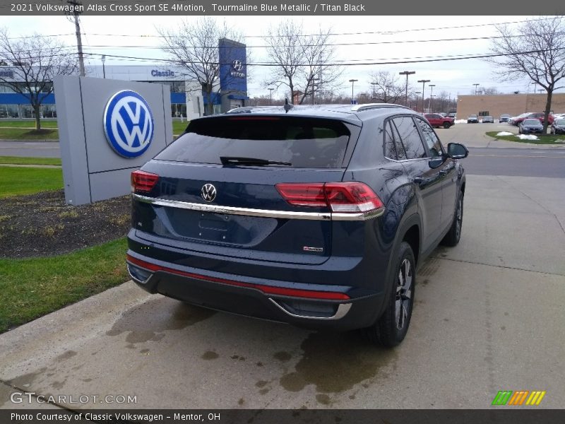 Tourmaline Blue Metallic / Titan Black 2021 Volkswagen Atlas Cross Sport SE 4Motion