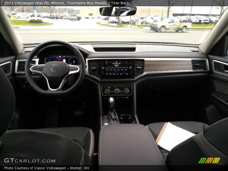 Tourmaline Blue Metallic / Titan Black 2021 Volkswagen Atlas SEL 4Motion