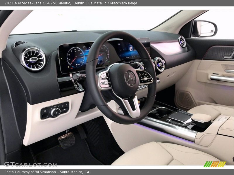 Denim Blue Metallic / Macchiato Beige 2021 Mercedes-Benz GLA 250 4Matic