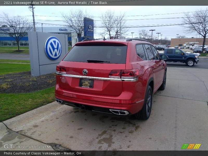 Aurora Red Metallic / Titan Black 2021 Volkswagen Atlas SE R-Line