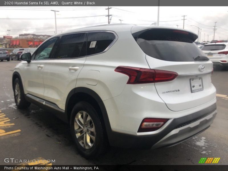 Quartz White / Black 2020 Hyundai Santa Fe SEL AWD