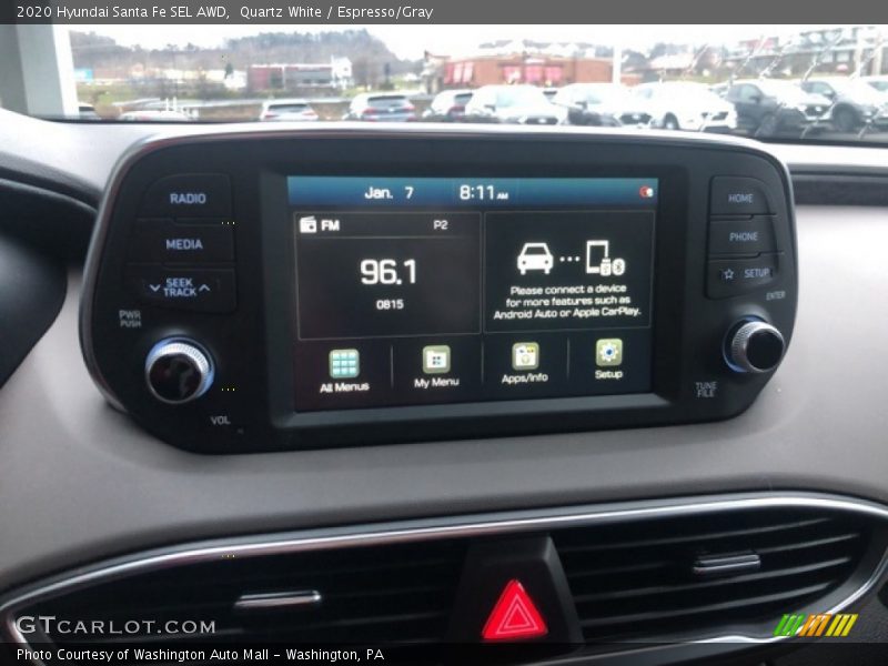 Quartz White / Espresso/Gray 2020 Hyundai Santa Fe SEL AWD