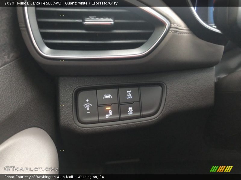 Quartz White / Espresso/Gray 2020 Hyundai Santa Fe SEL AWD