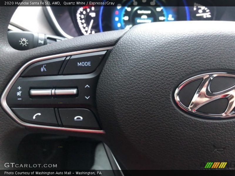 Quartz White / Espresso/Gray 2020 Hyundai Santa Fe SEL AWD