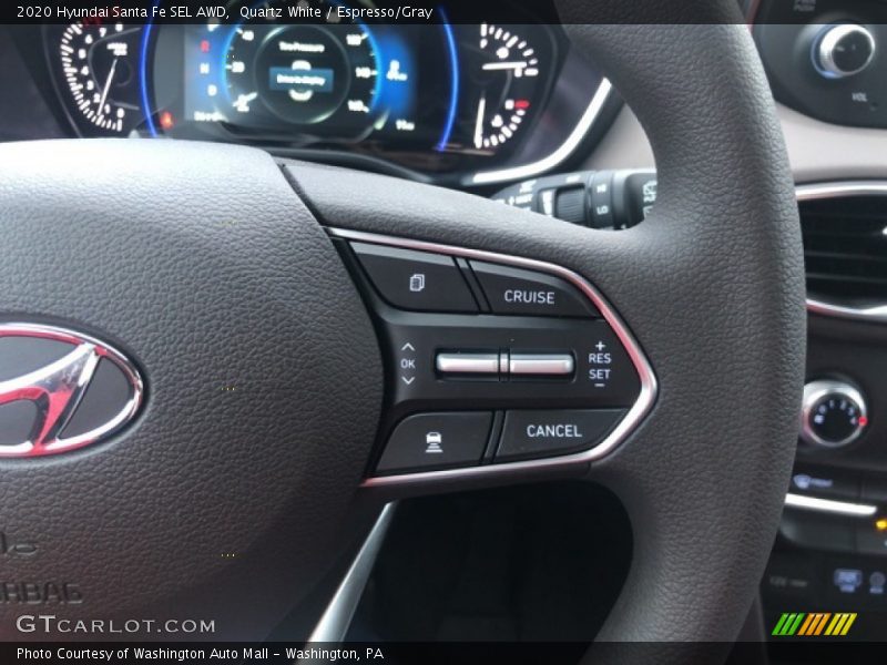 Quartz White / Espresso/Gray 2020 Hyundai Santa Fe SEL AWD