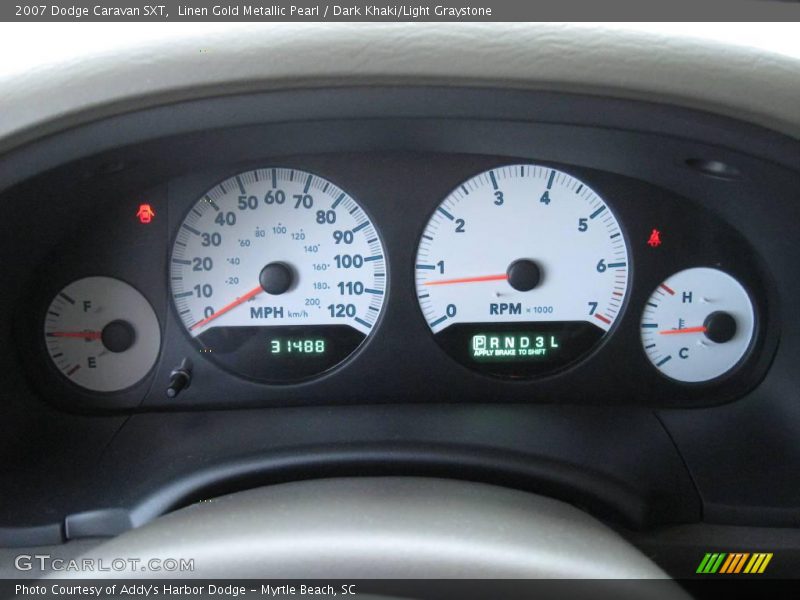 Linen Gold Metallic Pearl / Dark Khaki/Light Graystone 2007 Dodge Caravan SXT