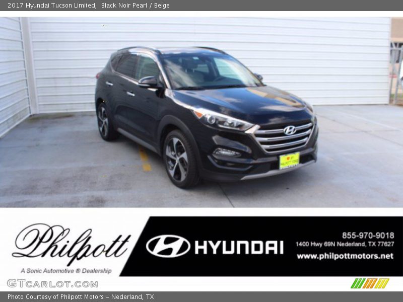 Black Noir Pearl / Beige 2017 Hyundai Tucson Limited