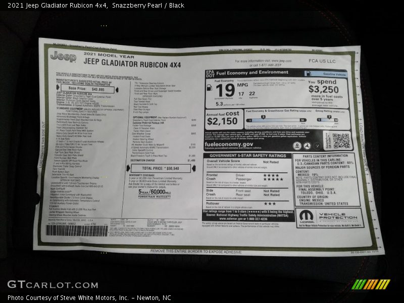 Snazzberry Pearl / Black 2021 Jeep Gladiator Rubicon 4x4