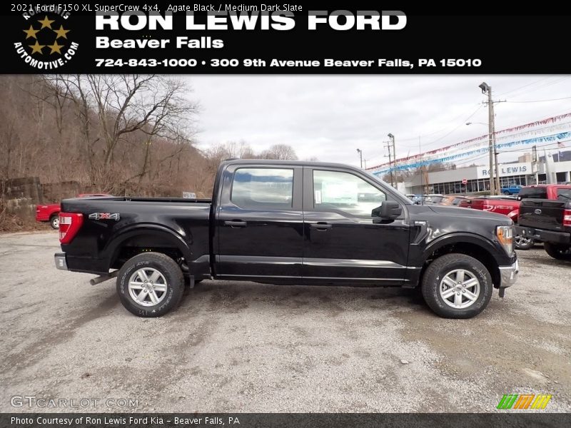 Agate Black / Medium Dark Slate 2021 Ford F150 XL SuperCrew 4x4