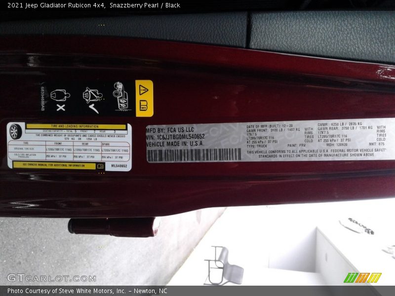 Snazzberry Pearl / Black 2021 Jeep Gladiator Rubicon 4x4