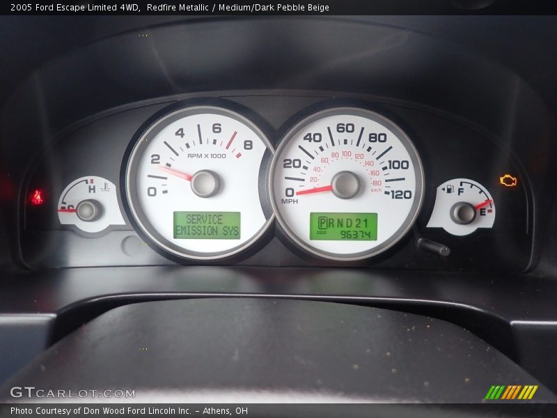 Redfire Metallic / Medium/Dark Pebble Beige 2005 Ford Escape Limited 4WD