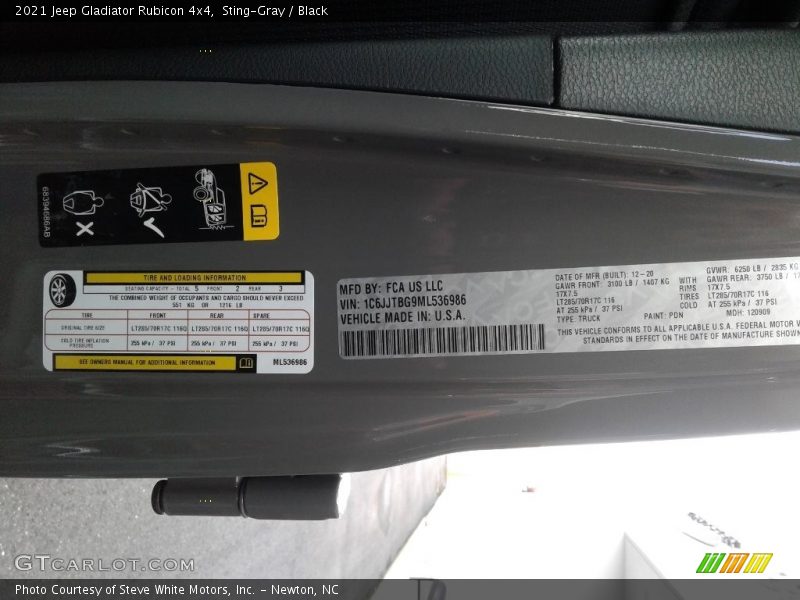 Sting-Gray / Black 2021 Jeep Gladiator Rubicon 4x4