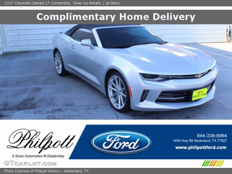 Silver Ice Metallic / Jet Black 2017 Chevrolet Camaro LT Convertible
