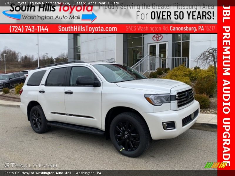Blizzard White Pearl / Black 2021 Toyota Sequoia Nightshade 4x4
