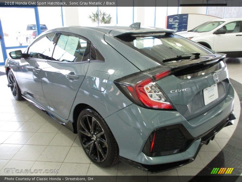 Sonic Gray Metallic / Black 2018 Honda Civic Sport Hatchback