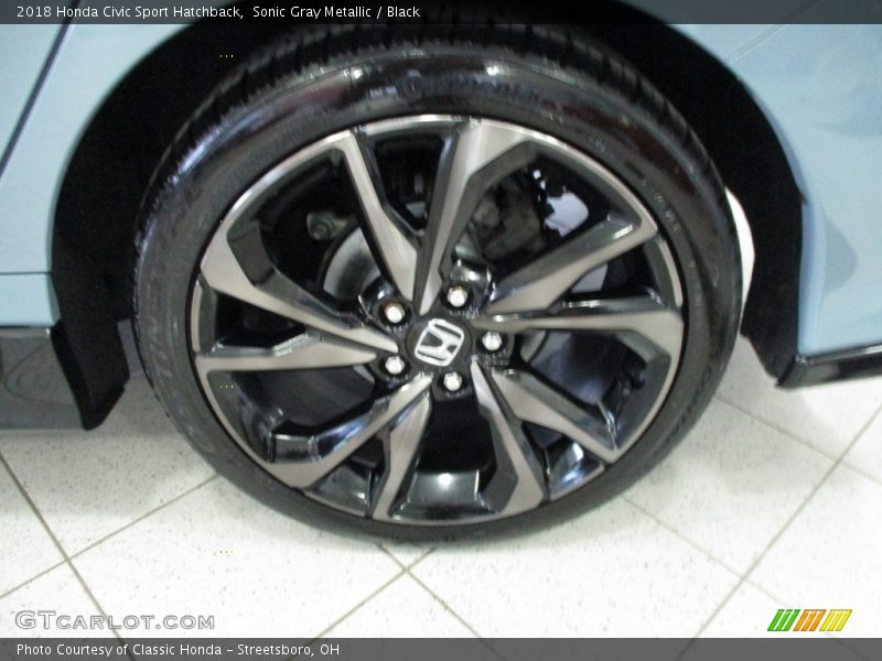 Sonic Gray Metallic / Black 2018 Honda Civic Sport Hatchback