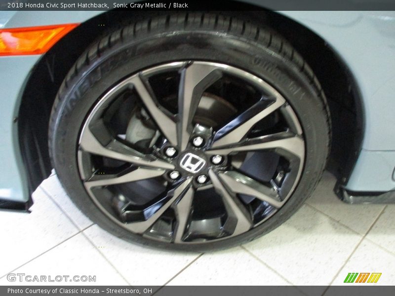 Sonic Gray Metallic / Black 2018 Honda Civic Sport Hatchback