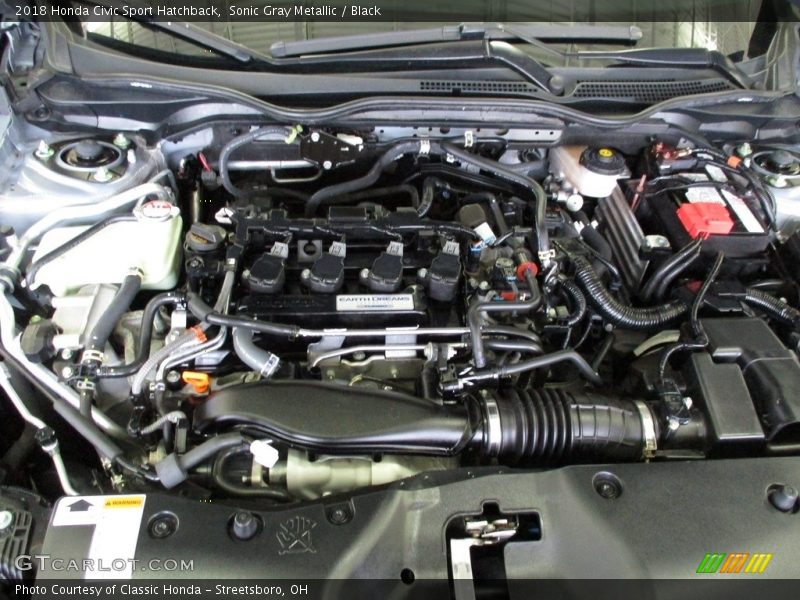 Sonic Gray Metallic / Black 2018 Honda Civic Sport Hatchback