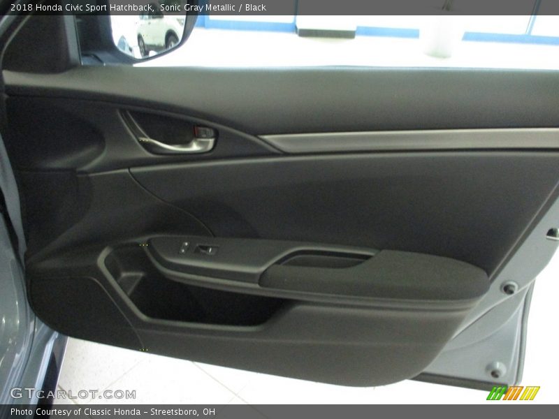 Sonic Gray Metallic / Black 2018 Honda Civic Sport Hatchback