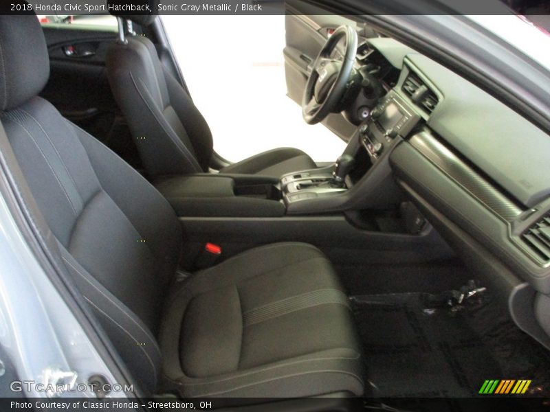 Sonic Gray Metallic / Black 2018 Honda Civic Sport Hatchback