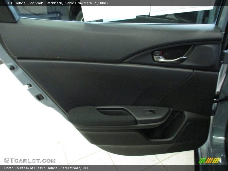Sonic Gray Metallic / Black 2018 Honda Civic Sport Hatchback
