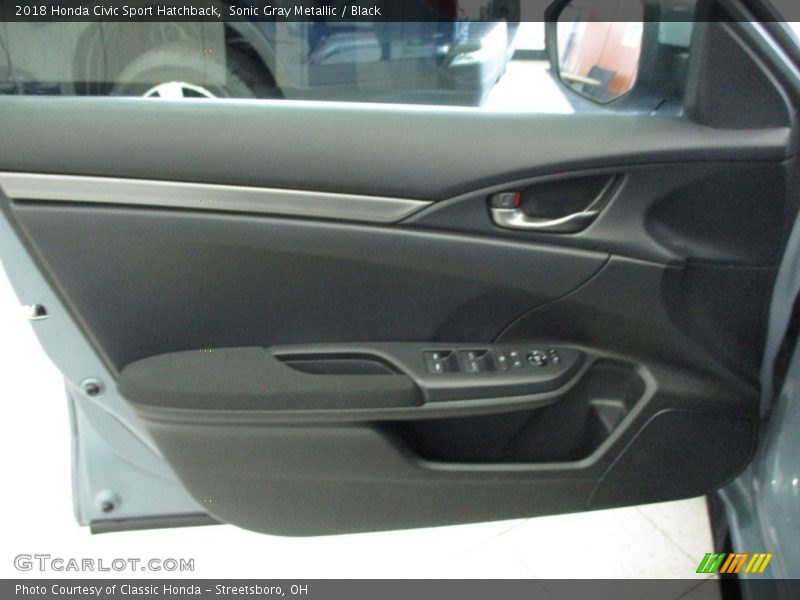 Sonic Gray Metallic / Black 2018 Honda Civic Sport Hatchback