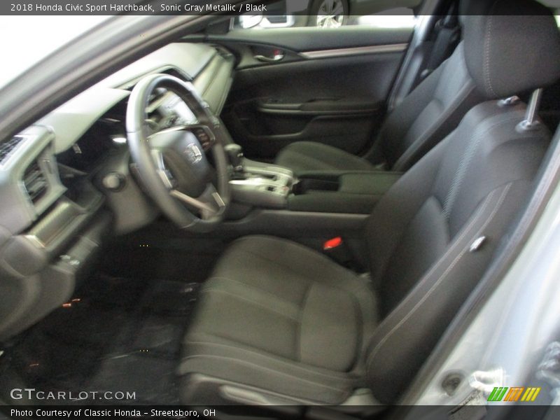 Sonic Gray Metallic / Black 2018 Honda Civic Sport Hatchback
