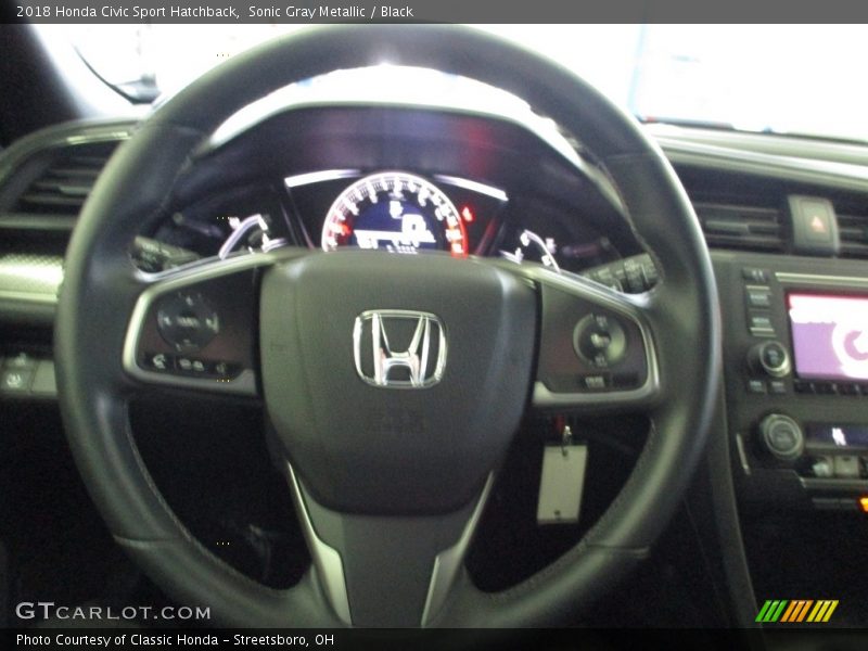 Sonic Gray Metallic / Black 2018 Honda Civic Sport Hatchback