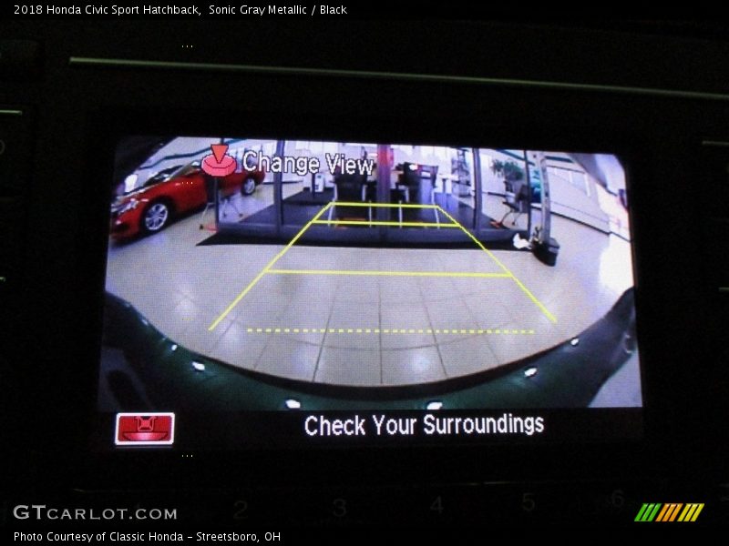 Sonic Gray Metallic / Black 2018 Honda Civic Sport Hatchback