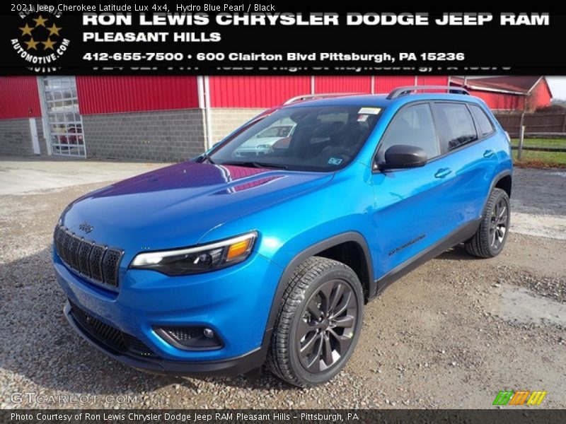 Hydro Blue Pearl / Black 2021 Jeep Cherokee Latitude Lux 4x4