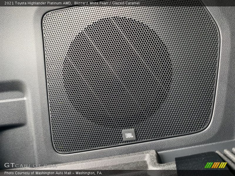 Blizzard White Pearl / Glazed Caramel 2021 Toyota Highlander Platinum AWD
