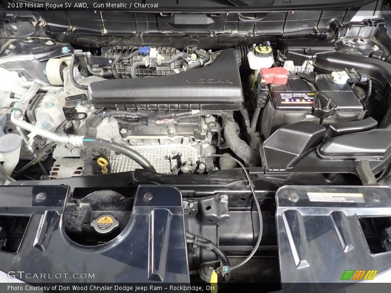 Gun Metallic / Charcoal 2018 Nissan Rogue SV AWD
