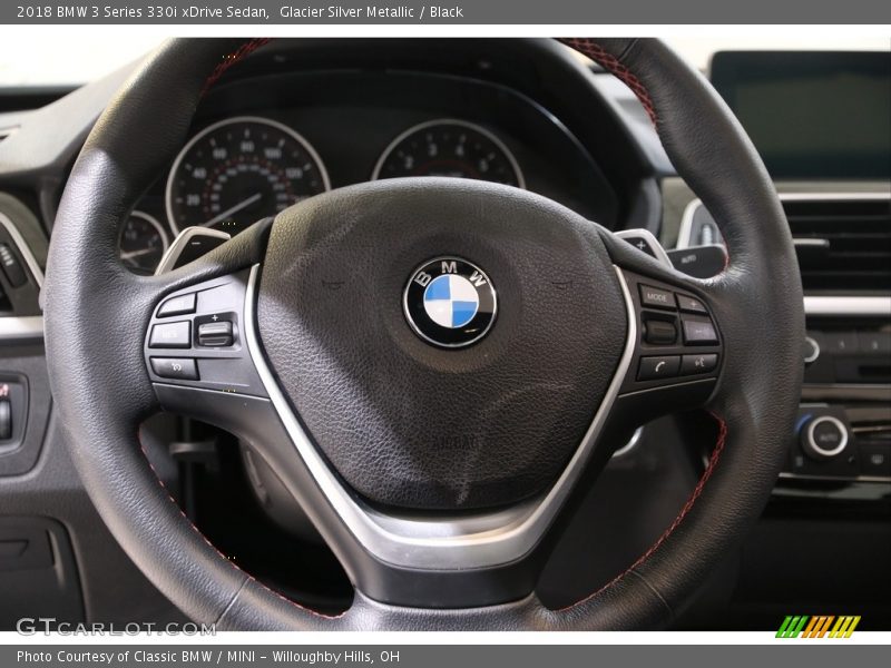 Glacier Silver Metallic / Black 2018 BMW 3 Series 330i xDrive Sedan