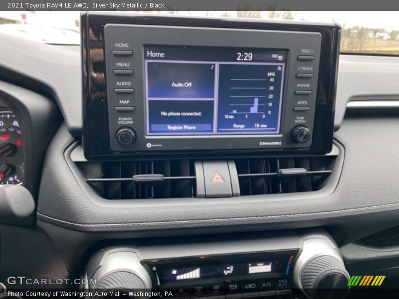 Controls of 2021 RAV4 LE AWD