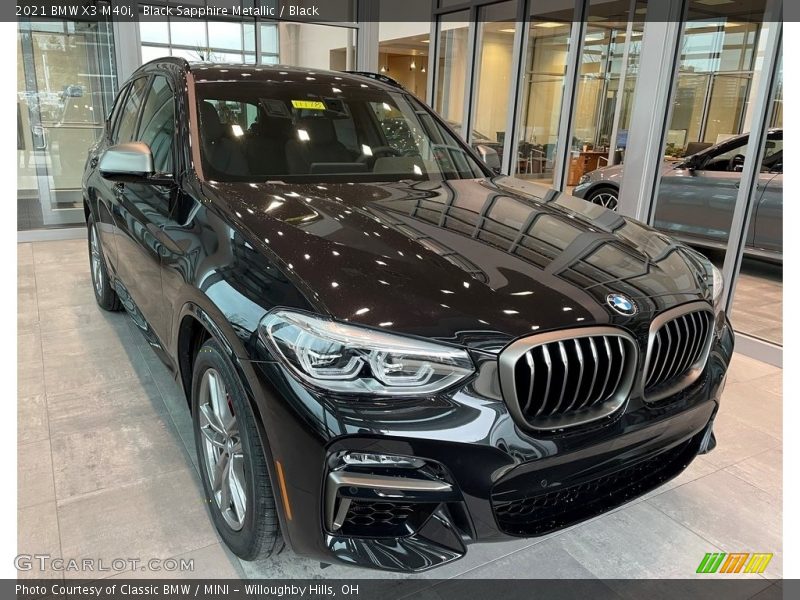 Black Sapphire Metallic / Black 2021 BMW X3 M40i