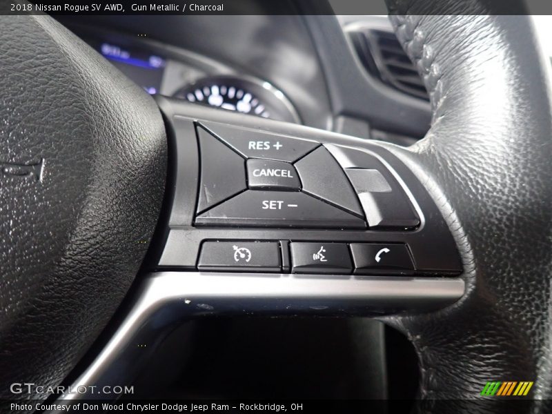 Gun Metallic / Charcoal 2018 Nissan Rogue SV AWD